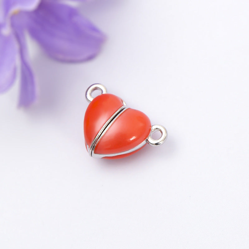 Simple Style Heart Shape Alloy Enamel Jewelry Accessories