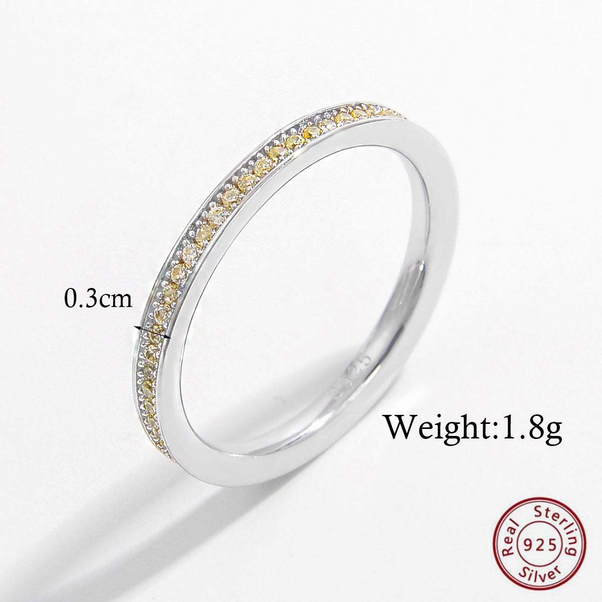 Elegant Simple Style Solid Color Sterling Silver Plating Inlay Zircon White Gold Plated Rhodium Plated Rings