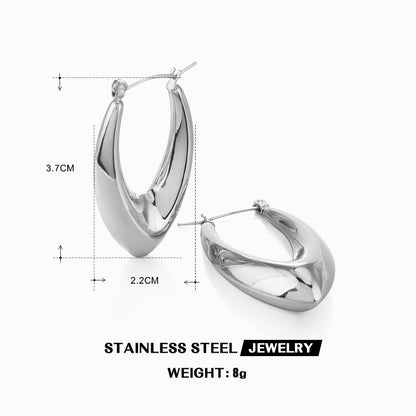 1 Pair Retro Geometric Plating Stainless Steel Earrings