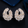 1 Pair Elegant Romantic Geometric Plating Inlay Copper Zircon Rhodium Plated Silver Plated Drop Earrings