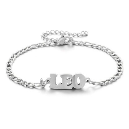 Fashion Letter Stainless Steel Gold Plated Bracelets