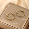 1 Pair Ig Style Xuping Geometric Plating Stainless Steel 14k Gold Plated Earrings