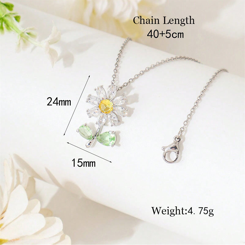 Simple Style Round Tree Stainless Steel Titanium Steel Plating Inlay Zircon 18k Gold Plated Pendant Necklace