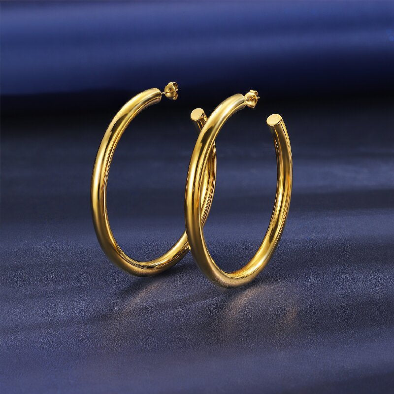 1 Piece Casual Elegant Classic Style Geometric Stainless Steel 18k Gold Plated Drop Earrings