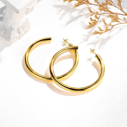 1 Piece Casual Elegant Classic Style Geometric Stainless Steel 18k Gold Plated Drop Earrings