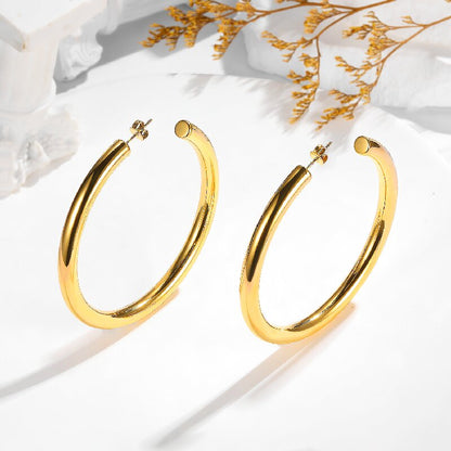 1 Piece Casual Elegant Classic Style Geometric Stainless Steel 18k Gold Plated Drop Earrings