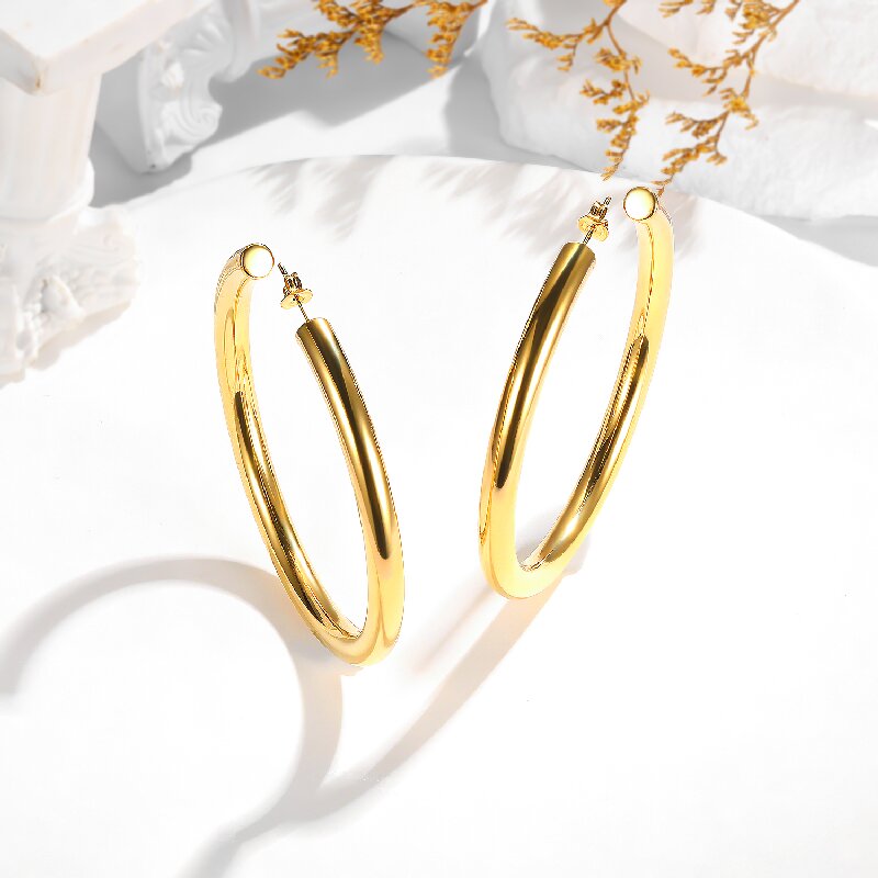 1 Piece Casual Elegant Classic Style Geometric Stainless Steel 18k Gold Plated Drop Earrings