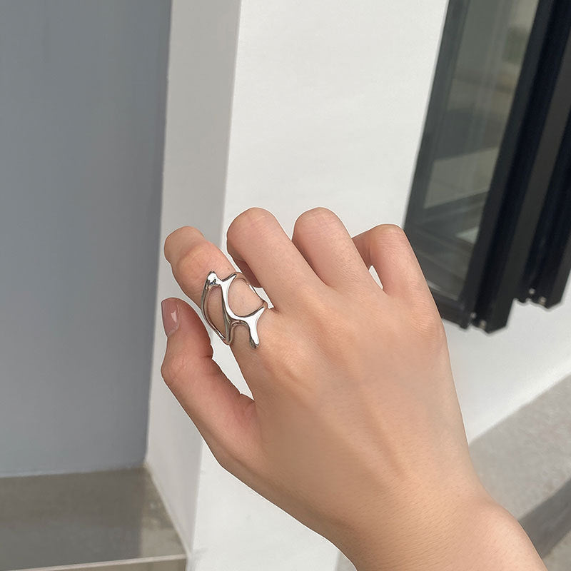 Simple Style Commute Solid Color Stainless Steel Rings