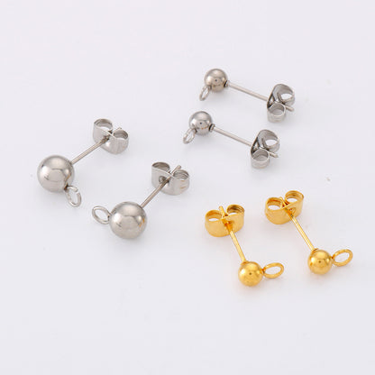 1 Pair Simple Style Geometric Plating Stainless Steel Ear Studs