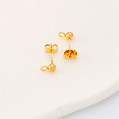 1 Pair Simple Style Geometric Plating Stainless Steel Ear Studs