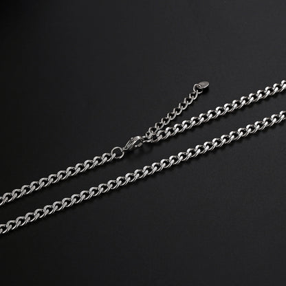 Hip-hop Simple Style Geometric Titanium Steel Polishing Unisex Necklace