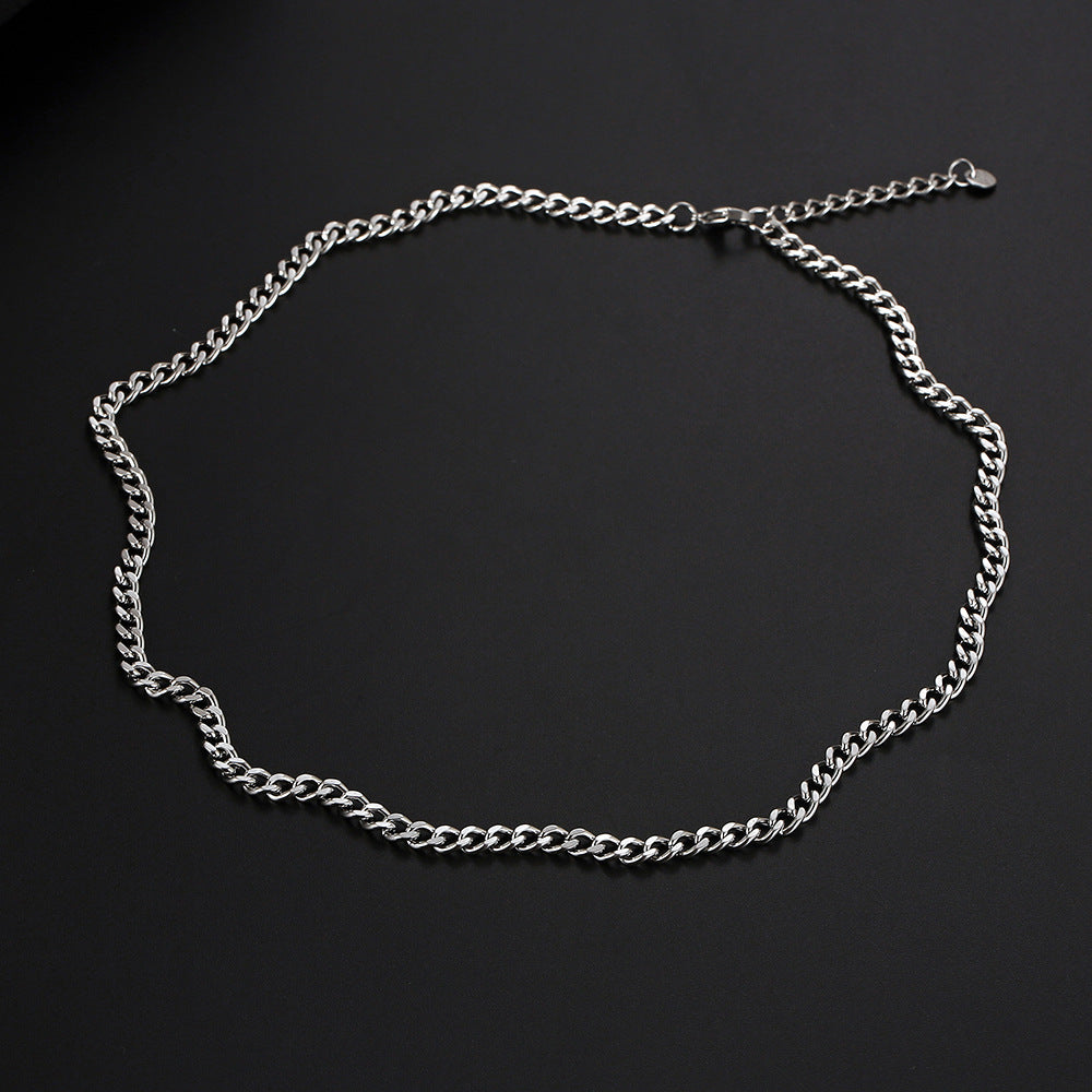 Hip-hop Simple Style Geometric Titanium Steel Polishing Unisex Necklace