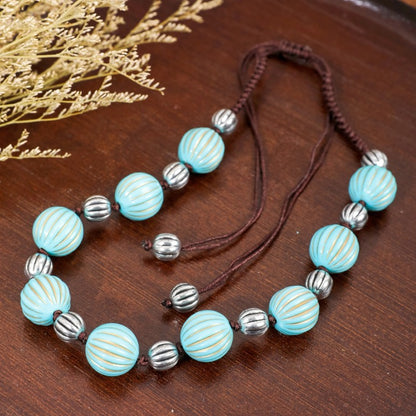 Retro Ethnic Style Geometric Arylic Beaded Women's Bracelets Necklace