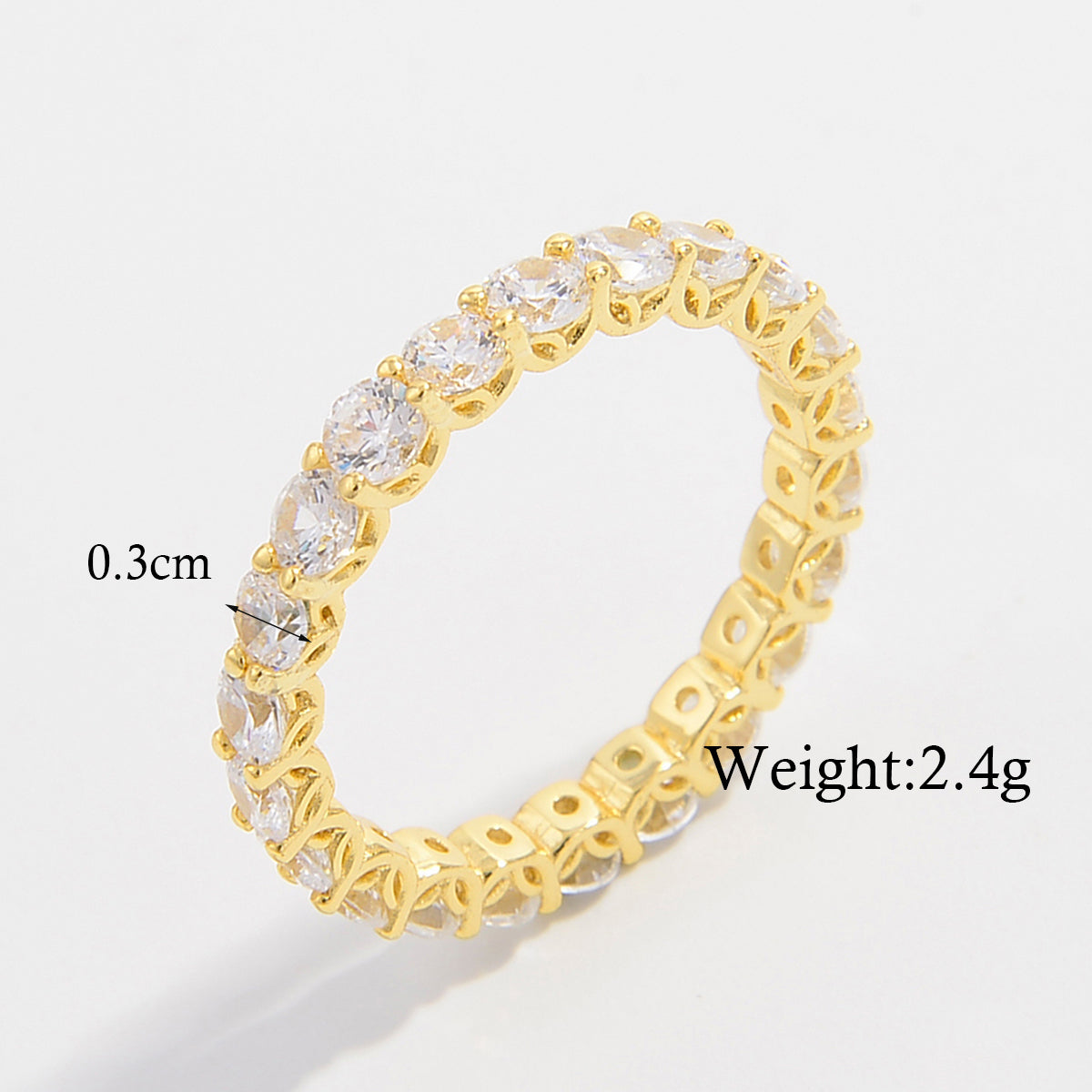 Elegant Glam Classic Style Round Sterling Silver Plating Inlay Zircon 14k Gold Plated Rose Gold Plated White Gold Plated Rings