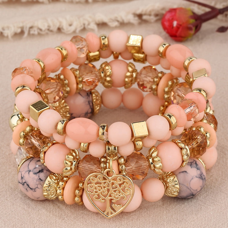 Casual Ethnic Style Geometric Ccb Beaded Women's Bracelets