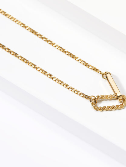 Simple Style Geometric Stainless Steel 18k Gold Plated Pendant Necklace