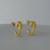 1 Pair Simple Style Commute Flower Plating Titanium Steel Gold Plated Ear Studs