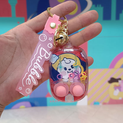 Cute Cartoon Character Pvc Women'S Keychain