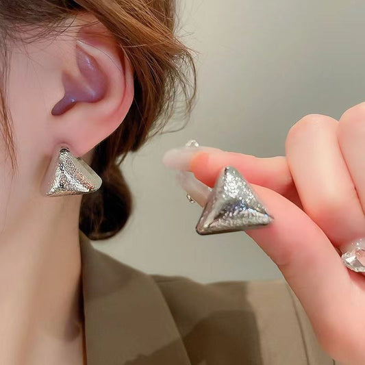 1 Pair Simple Style Triangle Plating Alloy Gold Plated Silver Plated Ear Studs