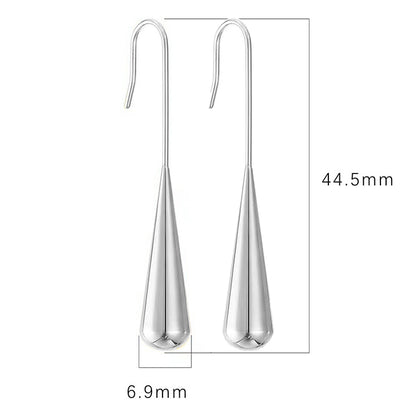 1 Pair Ig Style Elegant French Style Water Droplets Plating Stainless Steel 18k Gold Plated Ear Hook