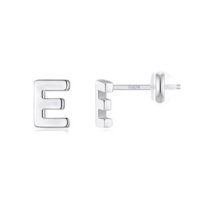 1 Pair Simple Style Letter Plating Sterling Silver 14k Gold Plated Ear Studs