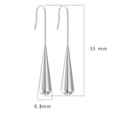 1 Pair Ig Style Elegant French Style Water Droplets Plating Stainless Steel 18k Gold Plated Ear Hook