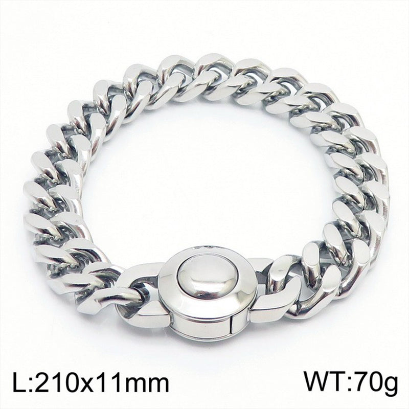 Wholesale Casual Simple Style Geometric Titanium Steel Plating Bracelets Necklace