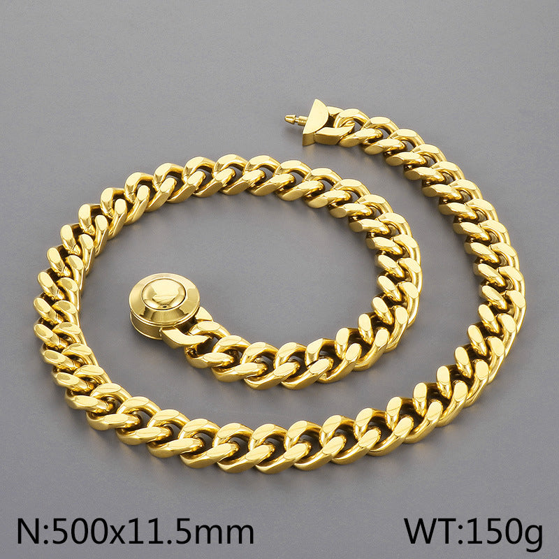 Wholesale Casual Simple Style Geometric Titanium Steel Plating Bracelets Necklace