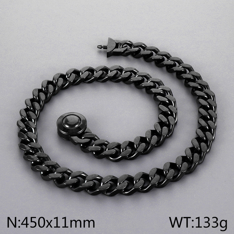 Wholesale Casual Simple Style Geometric Titanium Steel Plating Bracelets Necklace