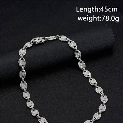 Hip-hop Geometric Alloy Rhinestone Plating Inlay Rhinestones Gold Plated Silver Plated Unisex Bracelets Necklace