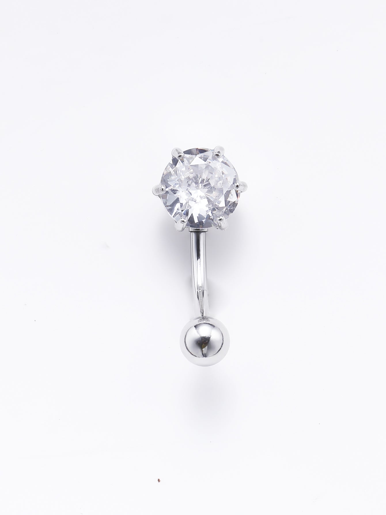 Simple Style Solid Color Stainless Steel Diamond Belly Ring In Bulk