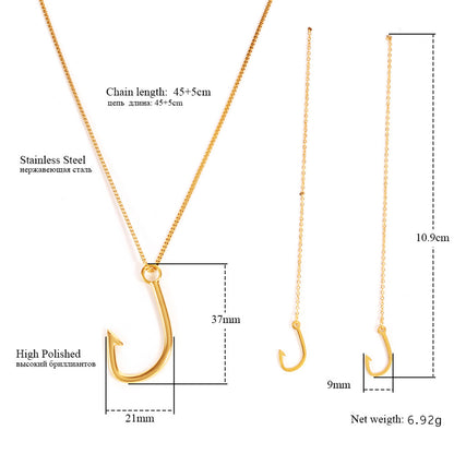 Wholesale Simple Style Geometric Titanium Steel Irregular Plating Earrings Necklace