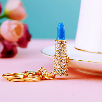 Korean Style Lipstick Metal Women's Bag Pendant Keychain