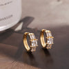 1 Pair Simple Style Round Plating Inlay Copper Zircon Earrings