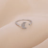 Simple Style Star Moon Copper Plating Inlay Zircon Open Rings