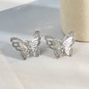 1 Pair Simple Style Butterfly Plating Copper Ear Studs