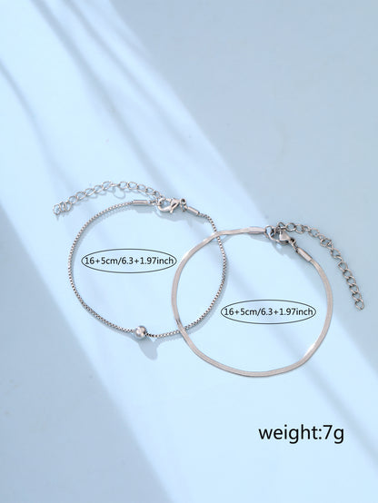 Simple Style Solid Color Copper Inlay Zircon Bracelets