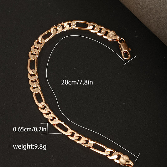 Hip-hop Xuping Solid Color Alloy Copper Plating 18k Gold Plated White Gold Plated Unisex Bracelets