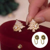 1 Pair Elegant Christmas Tree Plating Copper Ear Studs