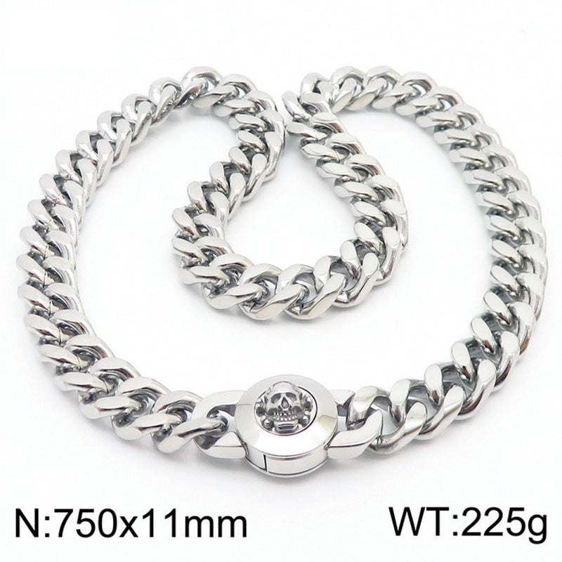 Hip-hop Geometric Titanium Steel Plating Inlay Artificial Crystal Bracelets Necklace