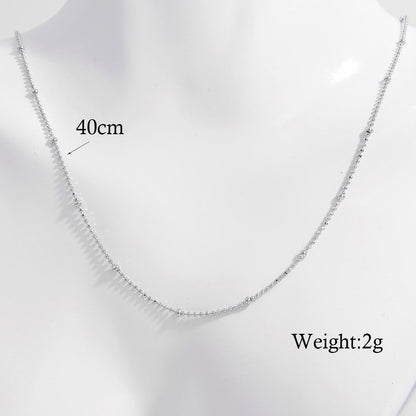 Elegant Basic Necklace Sterling Silver Plating Hollow Out White Gold Plated Rhodium Plated Necklace