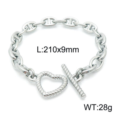 Personality Metal Heart-shaped Titanium Necklace Set Wholesale Gooddiy