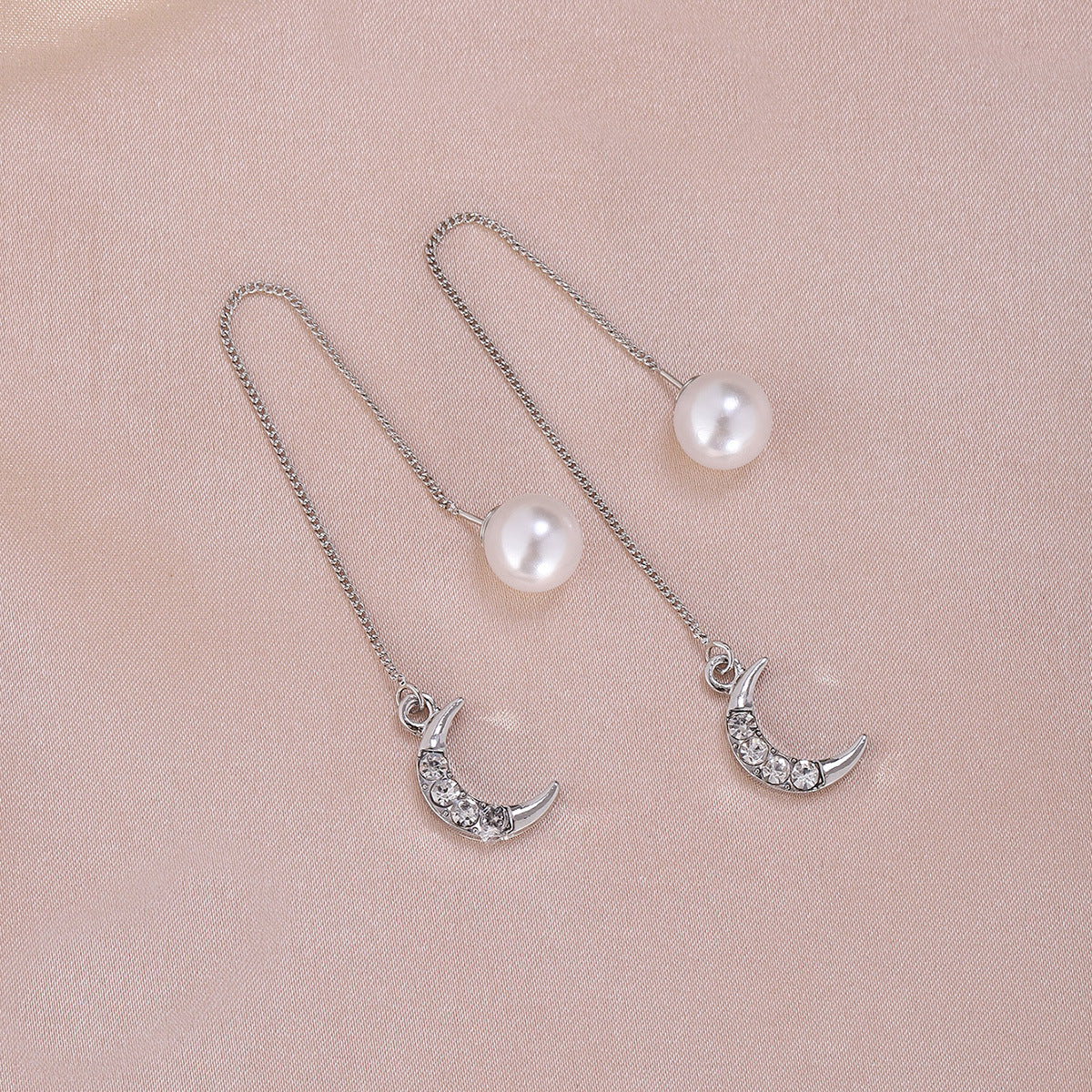 1 Pair Lady Butterfly Plating Artificial Pearl Metal Drop Earrings