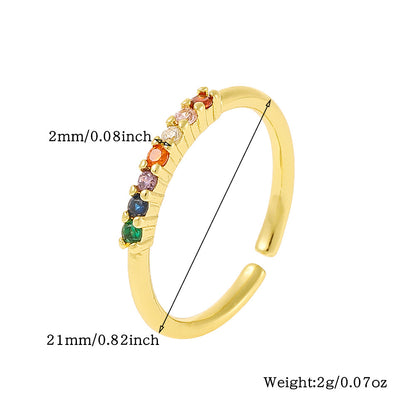 Cute Animal Copper Plating Inlay Zircon Open Rings