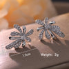 1 Pair Elegant Shiny Fruit Heart Shape Snowflake Plating Inlay Copper Artificial Pearls Artificial Diamond Silver Plated Drop Earrings Ear Studs