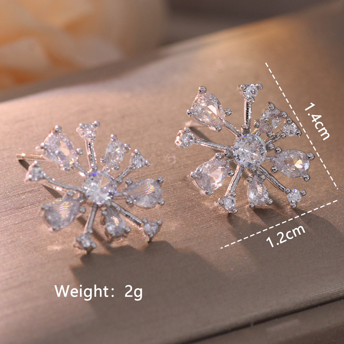 1 Pair Elegant Shiny Fruit Heart Shape Snowflake Plating Inlay Copper Artificial Pearls Artificial Diamond Silver Plated Drop Earrings Ear Studs