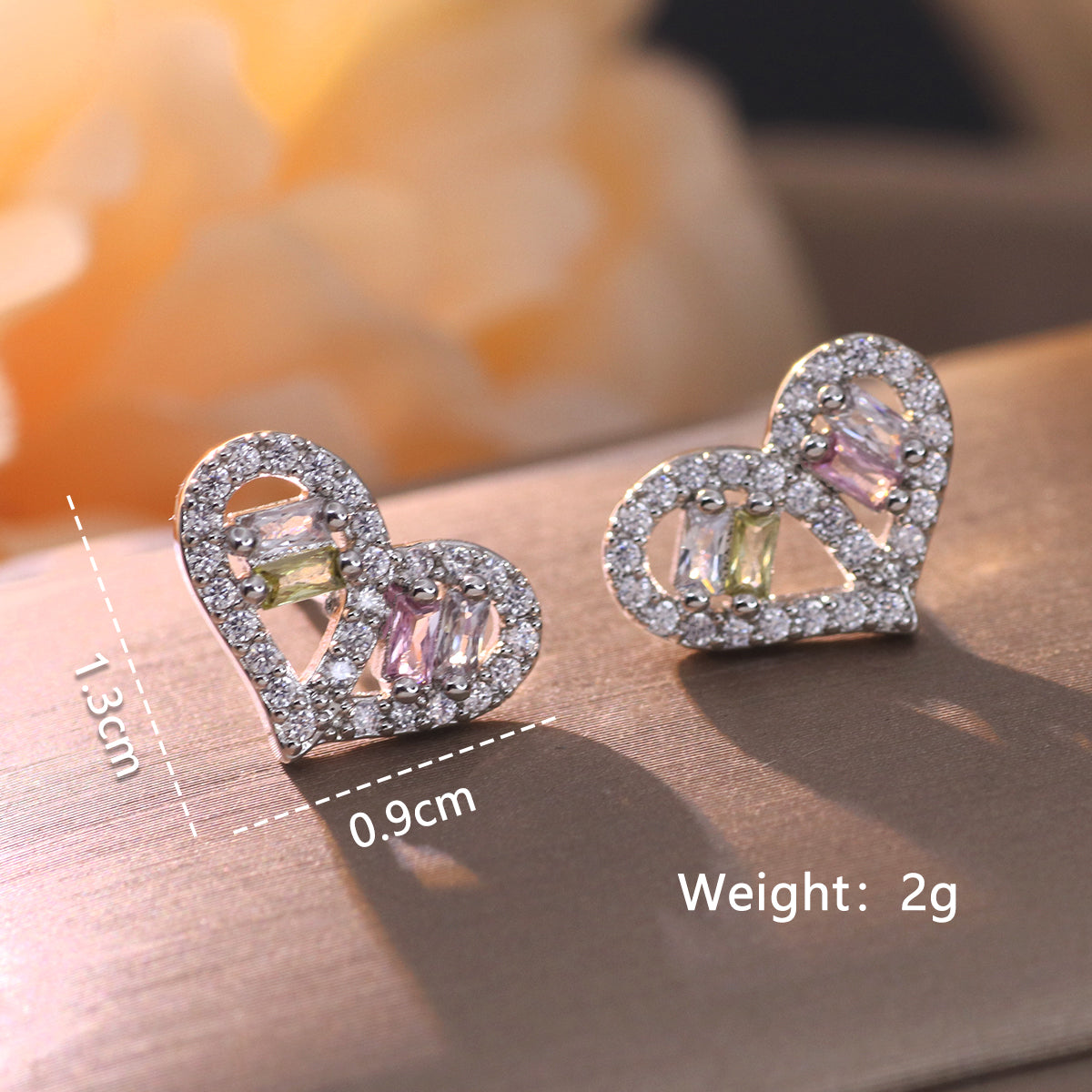 1 Pair Elegant Shiny Fruit Heart Shape Snowflake Plating Inlay Copper Artificial Pearls Artificial Diamond Silver Plated Drop Earrings Ear Studs