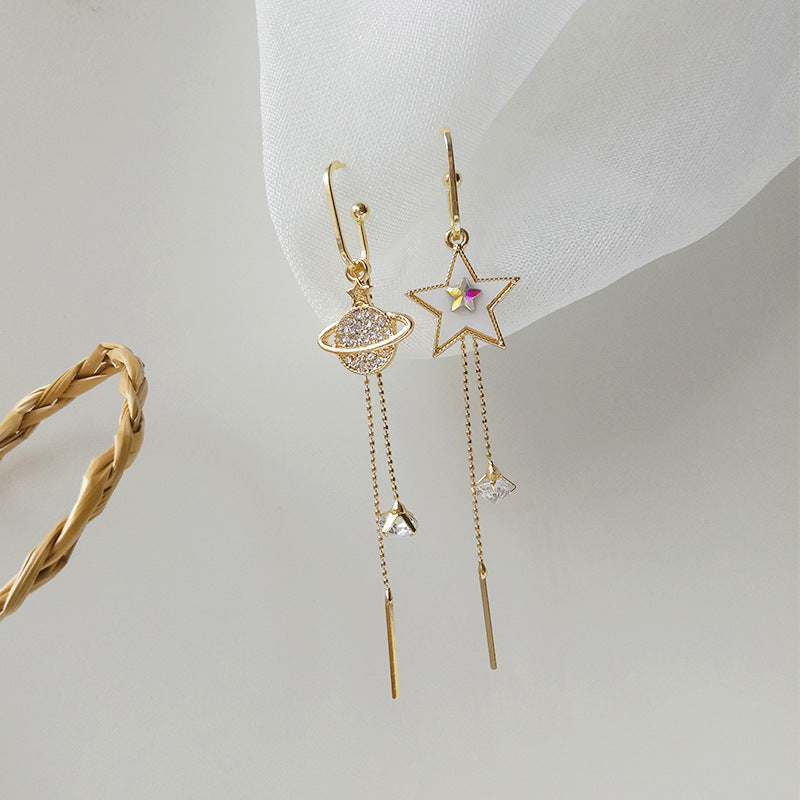 1 Pair Basic Geometric Bow Knot Tassel Plating Inlay Alloy Rhinestones Pearl Drop Earrings