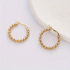 1 Pair Simple Style Classic Style Round Plating Stainless Steel Gold Plated Earrings