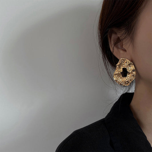 Ig Style Simple Style Irregular Solid Color Alloy Ear Studs